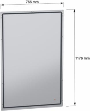 Rear panel, PanelSeT SFN, for electrical enclosure H1200 W800mm, external fixing