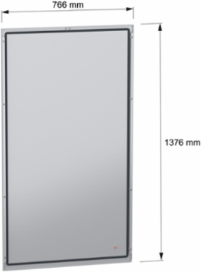 Rear panel, PanelSeT SFN, for electrical enclosure H1400 W800mm, external fixing