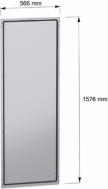 Rear panel, PanelSeT SFN, for electrical enclosure H1600 W600mm, external fixing