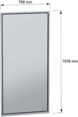 Rear panel, PanelSeT SFN, for electrical enclosure H1600 W800mm, external fixing