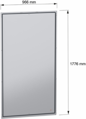 Rear Panel for PanelSeT SFN Enclosure, H1800 W1000mm, Steel, 208kg
