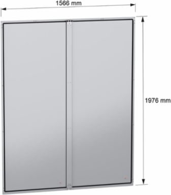 Rear panel, PanelSeT SFN, for electrical enclosure H2000 W1600mm, external fixing