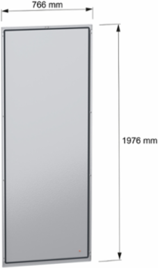 PanelSeT SFN Rear Panel 2000x800mm Grey, 202.3 kg, Steel, Eco-Friendly