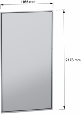 Rear panel, PanelSeT SFN, for electrical enclosure H2200 W1200mm, external fixing