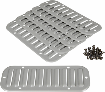Metal outlet grille cut-out 180x62mm ext dim 208x90mm IP20