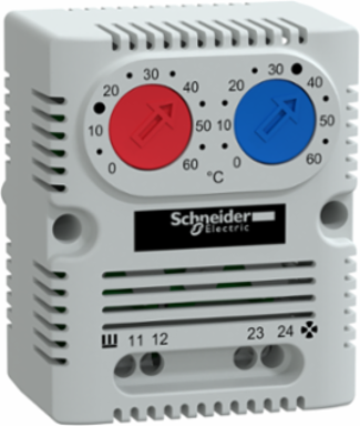 ClimaSys CC Double Thermostat 250V, 0-60°C, 1 NO/NC, IP20