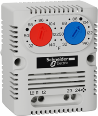ClimaSys Double Thermostat 250V, 0-60 °C, 1 NO/NC, IP20