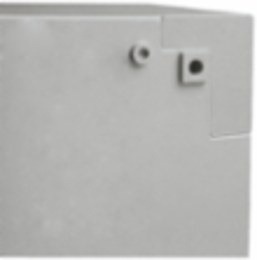 Blanking Corner Plate for PLM32, 215mm Width, Thermoplastic Material, Gray RAL 7035