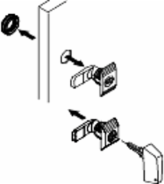 Manual Key Lock 220 for Spacial CRN Enclosure, Zamak & Steel Material