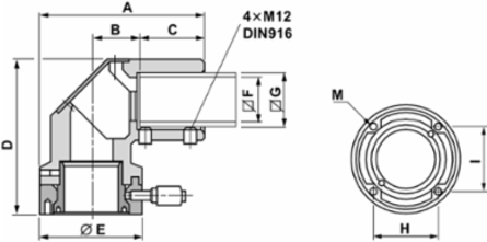 Horizontal Rotating Fixing for 50 mm Square Tube - Aluminum, 2 kg Capacity