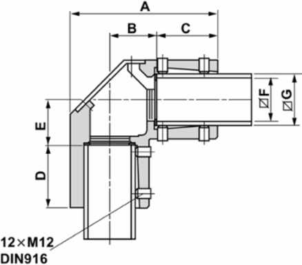 Fixed Bracket for 50 mm Square Tube, 1.35 kg Load Capacity, Grey RAL 7040