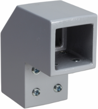 Fixed Bracket for 50 mm Square Tube, 1.35 kg Load Capacity, Grey RAL 7040