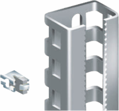 Removable Cage Nut M8 for Vertical Uprights, Set of 50 Units