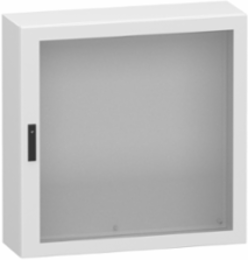 Glazed steel door, PanelSeT CRN, without mounting plate, 1000x1000x300mm, IP66, IK08, RAL7035