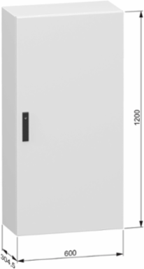 Plain steel door, PanelSeT CRN, without mounting plate, 1200x600x300mm, IP66, IK10, RAL7035