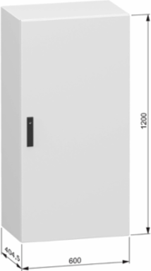 Plain steel door, PanelSeT CRN, without mounting plate, 1200x600x400mm, IP66, IK10, RAL7035