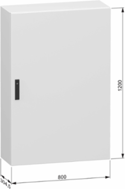Plain steel door, PanelSeT CRN, without mounting plate, 1200x800x300mm, IP66, IK10, RAL7035