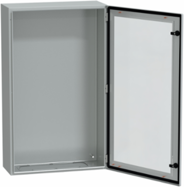 Glazed steel door, PanelSeT CRN, without mounting plate, 1200x800x300mm, IP66, IK08, RAL7035