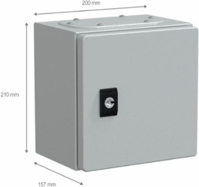 Spacial CRN Compact Enclosure, 200 mm x 200 mm x 150 mm, IP66, IK10, Grey RAL 7035