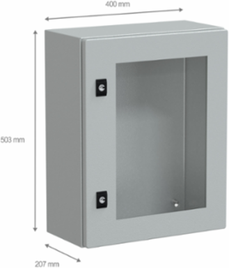 Spacial CRN Compact Enclosure, 500mm x 400mm x 200mm, IP66, IK08, Grey