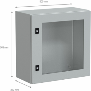 Compact Steel Enclosure 500mm x 500mm x 250mm IP66 IK08