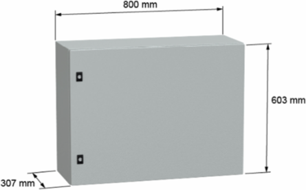 Spacial CRN Compact Enclosure, 800mm x 600mm x 300mm, IP66, IK10, Steel
