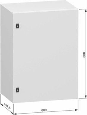 Plain steel door, PanelSeT CRN, without mounting plate, 800x600x400mm, IP66, IK10, RAL7035