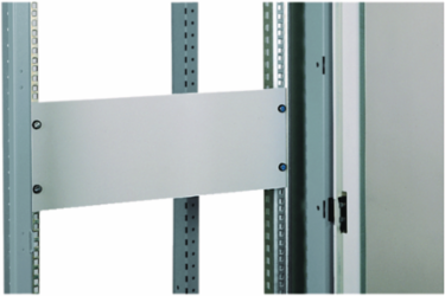 Actassi - 19" plain plate - 1U - steel - RAL7035 - 15/10mm