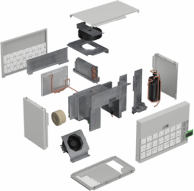 Roof Connected Cooling Unit, Climasys CU, 2kW, 230V, 50/60Hz, IP54