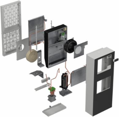 Outdoor Connected Cooling Unit, Climasys CU, 1k6W, 230V, 50/60Hz, IP55