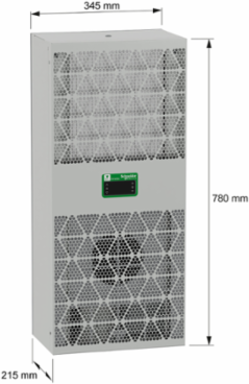 Side Connected Cooling Unit, Climasys CU, Stainless Steel, 1kW, 2 Poles, 400/460V, 50/60Hz, IP55