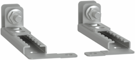 Step Slides Set with Adjustable Depth - Galvanised Steel, 94-156 mm
