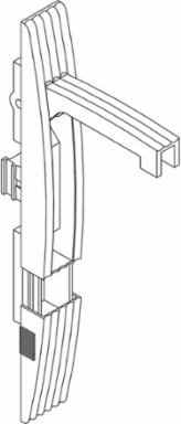 Thalassa PLA Handle Lock, Polyamide 6, Direct Mounting, Grey