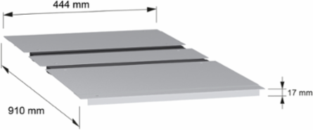 Cable Gland Plate 600x1000 mm - Galvanized Steel, 2 Entries