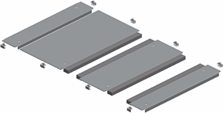 Two-Entry Cable Gland Plate, Galvanized Steel, 600 mm x 1200 mm