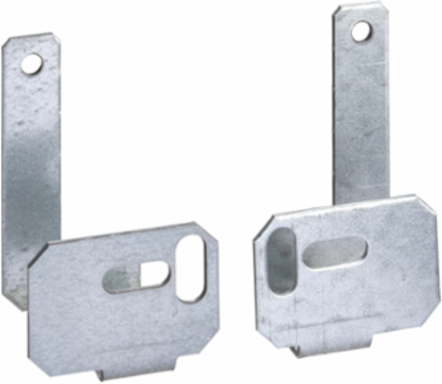 Set of 2 Earthing Collector Bar Brackets, 90 mm Wide, Zinc Coated Steel