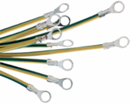 Earth Leads 6mm² x 220mm with 6.4mm Eyelet Hole, Pack of 10