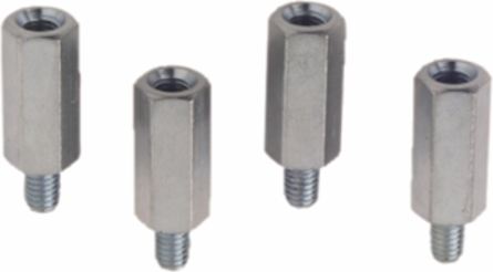 Hexagonal Spacer M6 Height 20 mm, Galvanised Steel, Set of 100