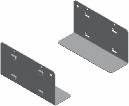 19 Inch 2U Fixed Slide - 15 kg Load, Steel, Zinc Coated