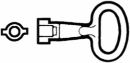 Metal Key for 5mm Double Bar Insert, Multi-Purpose Lock Accessory