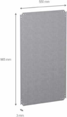 Microperforated Mounting Plate 1000x600mm, 150kg Load, Galvanised Steel