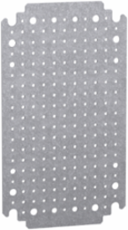 Microperforated Mounting Plate 300x200 mm, Galvanised Steel, 60 kg Load