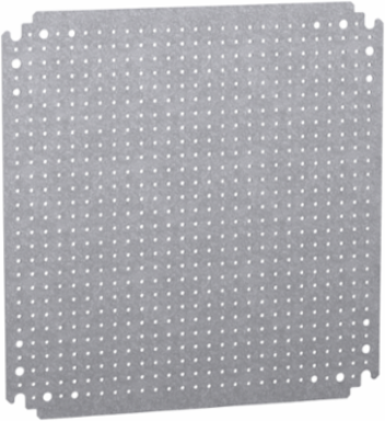 Microperforated Mounting Plate 400x400 mm, 60 kg Load Capacity, Galvanised Steel