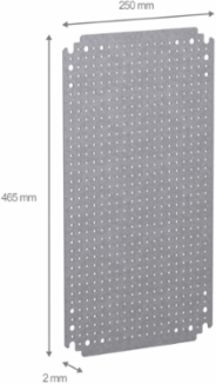 Microperforated Mounting Plate 500x300mm Galvanised Steel, 60kg Load