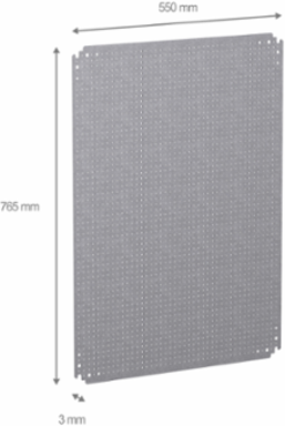 Microperforated Mounting Plate 800x600mm, Galvanized Steel, 135kg Load