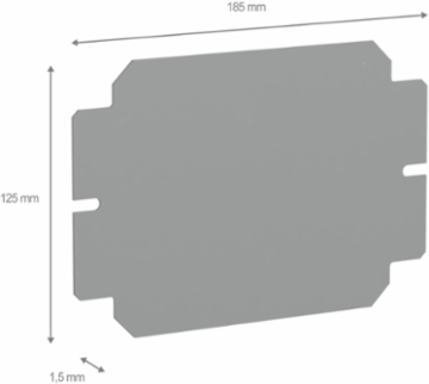 Galvanised Steel Mounting Plate 150mm x 200mm, 1.5 kg Load Capacity