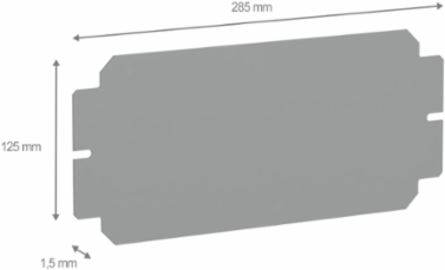 Plain Mounting Plate 150mm x 300mm Galvanised Steel, 1.5mm Thick, 0.402kg