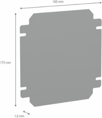 Galvanised Steel 200mm Mounting Plate, Thickness 1.5mm, 2kg Load Capacity