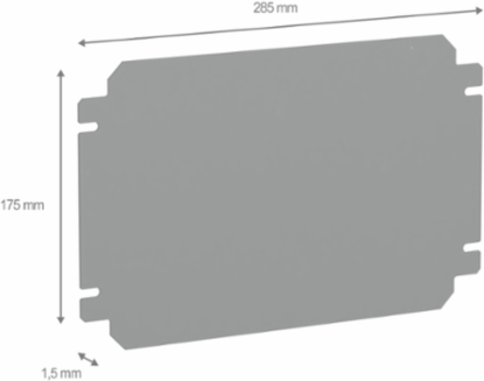 Plain Mounting Plate 200mm x 300mm Galvanised Steel