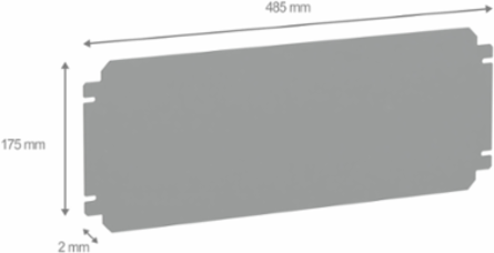 Plain Mounting Plate 200mm x 500mm Galvanised Steel, 1.287kg, 5kg Load